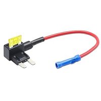 1 buah 25A 32V kecil sedang pemegang sekering adaptor keran dengan 14-22awg kabel timbal untuk mobil