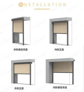 Windproof không thấm nước hình ống cơ giới vườn Patio ban công có thể thu vào sự riêng tư ngoài trời con lăn Rèm Zip màn hình - Product Image 5