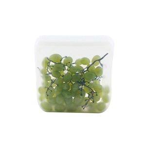Silicone Zipper Storage Ziplock Fresh Bpa Free 100% Reusable Food Grade Freezer <b>Vegetable</b> <b>Bags</b> Leakproof Snack <b>Bag</b> - Product Image 6