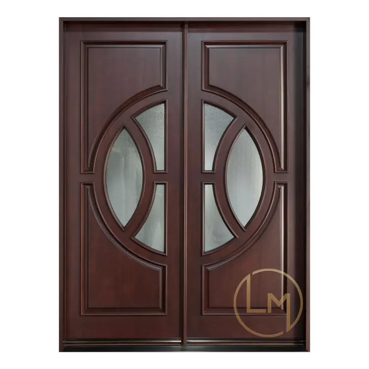 Профессиональный дизайн, Классическая внешняя и внешняя дверь, двойная входная дверь, экстерьер из массива дерева в итальянском стиле