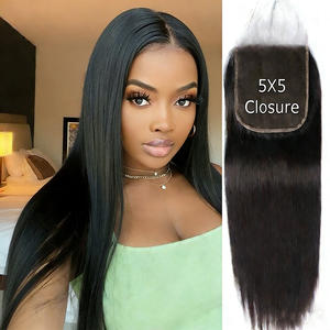 <span class=keywords><strong>Cabello</strong></span> Humano Remy Virgen 100% Sin Procesar con Cutícula Alineada, Cierre Frontal <span class=keywords><strong>de</strong></span> Encaje Transparente HD 13x4 13x6 4x4, Precio al por Mayor - Product Image 1