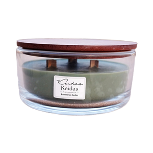 Nouvelle Arrivée 2025 - <span class=keywords><strong>Bougie</strong></span> Parfumée Artisanale à Mèche en Bois, Grand Format Rond, Nouveau Style - Product Image 1