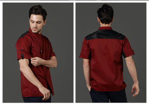 Haute qualité broderie personnalisée Oem Logo Restaurant cuisine hôtel Chef cuisinier uniforme unisexe hommes femmes restauration personnel Chef uniforme - Product Image 6