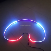 App 1.5M voiture 12V LED feux diurnes démarrage-balayage moteur capot Guide bande lumineuse universel Auto Flexible barre de lampe décorative