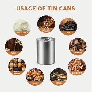 Lon thiếc thực phẩm 300g, lon sữa bột, hộp bánh quy, lon nhôm, bao bì kim loại đựng trái cây, thịt đóng hộp, thực phẩm, rau củ - Product Image 3