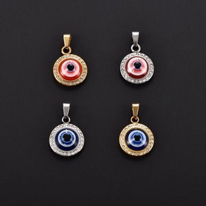 Charmes turcs de haute qualité en acier inoxydable plaqué or 18 carats, pendentifs de style bohème, colliers tendance unisexes, fabrication de bijoux - Product Image 1