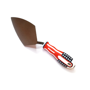 XITELI Sekop Runcing dengan Pola Pegangan Bendera Pegangan Anti-Slip Sekop Bricklayer Tempa