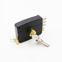 Cerradura de Seguridad para Puerta Exterior de Madera, Color Negro, Estilo Medio Oriente, con Llaves, Resistente al Agua, para Puertas Electrónicas