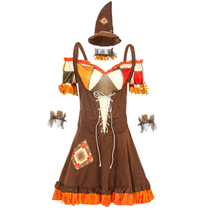 Disfraz de Bruja para <span class=keywords><strong>Mujer</strong></span>, Disfraz de Espantapájaros para Actuación en Escenario, Fiesta de Disfraces, Halloween, <span class=keywords><strong>Payaso</strong></span> - Product Image 2