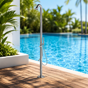 <span class=keywords><strong>Douche</strong></span> extérieure autoportante moderne noir mat avec col de cygne <span class=keywords><strong>et</strong></span> fonction lavage des pieds, 2 fonctions, Chuveiro Externo - Product Image 4
