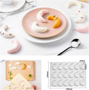 18 Cavity Moon <b>Silicone</b> Ice Lattice Mold Same Design Kitchen Baking Utensils Cake <b>Tools</b> Candy Tray Soap Mold Tray Resin Mold - Product Image 5
