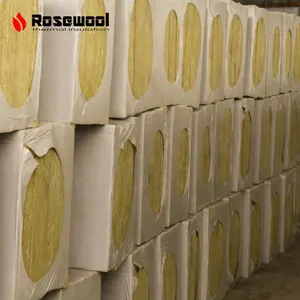 60-150 Kg/M3 25-150mm Thermal Insulation Sound Absorption Yellow Rock Wool Insulation