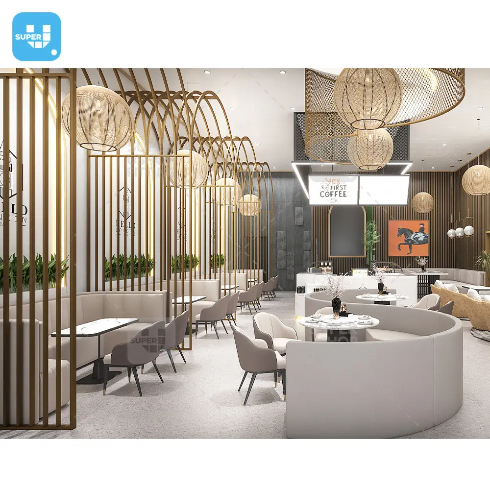 Sıcak perakende özel Cafe mağaza armatürleri moda ahşap Cafe Shop mobilya tasarım Modern kahve dükkanı dekorasyon satılık