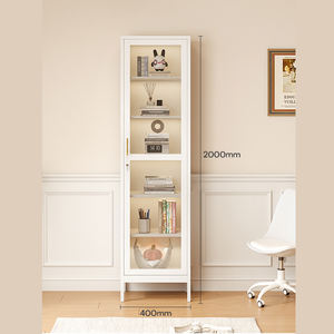 Libreria in acciaio multiuso portaoggetti in vetro singolo libreria adatta per l'home Office - Product Image 2