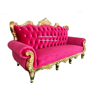LC92 Luxury Modern Solid Wood Hotel Wedding <strong>Chair</strong> with <strong>Pink</strong> Velvet Cover for Wedding Party - Product Image 4