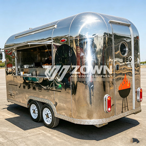 Cuisine mobile d'extérieur, remorque de restauration entièrement équipée, camion de restauration pour hot-dogs, glaces, café, pizzas, avec cuisine complète - Product Image 2