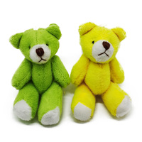 6.5cm pas cher mini ours en peluche porte-clé jouet en gros mignon animal en peluche mini porte-clés en peluche jouet ours en peluche commune