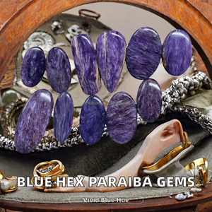 Cabujón de Charoita Púrpura Natural Suelta de 20-40MM para Engaste de Joyería - Product Image 2