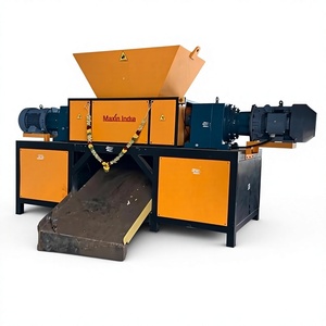Déchiqueteuse de film LDPE durable à double arbre semi-automatique, capacité 5000 kg/h, machine de broyage de plastique avec construction robuste - Product Image 1