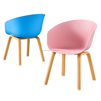 Chaise de salle à manger moderne en plastique, nouveau style, multicolore, coque courbée monobloc, pour bistrot et usage domestique