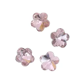 Prix de gros fleur coupe cristal diamant K9 haute qualité verre cristal vêtements accessoires bricolage clou diamant