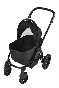 Poussette pour petit chien Jogger Poussette pour animaux de compagnie Poussette pour animaux de compagnie respirante avec 4 roues et espace de rangement moyen Chariot pliant pour animaux de compagnie - Product Image 5