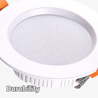 Projecteur commercial anti-éblouissement 85-265V, downlight LED encastré pour hôtel