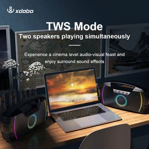 XDOBO Sinoband 80W Altavoz de diente azul Potente BOOMBOX Portátil IPX7 Altavoces inalámbricos a prueba de agua con luz LED - Product Image 6