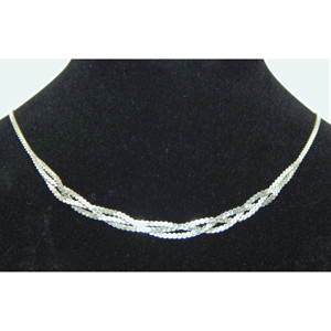 . Collana intrecciata a 3 fili in argento Sterling 925 - Product Image 1