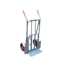 Chariot de manutention manuel 1100x580x814mm 2 roues pliable en acier pour usage industriel, revêtement poudré argenté - Product Image 2