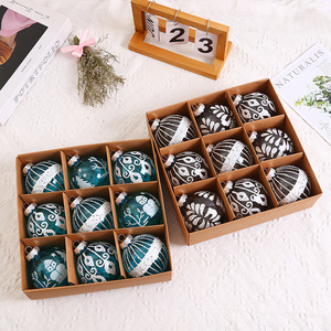 Nuevo Set de <span class=keywords><strong>Bolas</strong></span> de <span class=keywords><strong>Navidad</strong></span> Transfronterizas, <span class=keywords><strong>Bolas</strong></span> Decorativas de Plástico, Adornos para Árbol de <span class=keywords><strong>Navidad</strong></span>, Modelo 122 en Caja de Regalo Pintada - Product Image 1