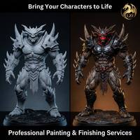 Figurine de table RPG personnalisée en verre imprimée en 3D, elfe archer hibou, non peinte, grise, cadeau pour joueur, soirée de jeu, décoration de bureau
