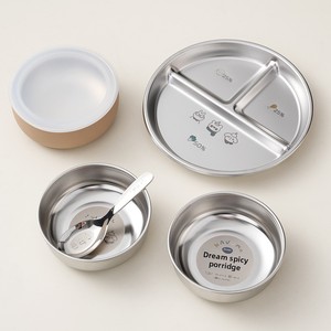 3pcs <strong>Set</strong> 304 Stainless Steel Divided <strong>Plates</strong> Bowl Spoon <strong>Set</strong> 304 Stainless Steel 8 Inch 3 Section Round Divided Dinner <strong>Plates</strong> <strong>Set</strong> - Product Image 3