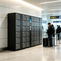 Casiers de rangement automatiques pour villes touristiques, casiers intelligents pour laisser des bagages, casiers pour hôtels, aéroports, gares