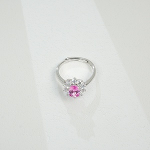 925 Sterling Silver Oval Cut Lab Pink Sapphire Halo <b>Ring</b> with <b>CZ</b> Accents Women's Engagement Wedding Jewelry - Product Image 1