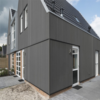 Panneau mural extérieur WPC facile à installer, ignifuge et écologique, pour immeubles de bureaux et maisons, design graphique