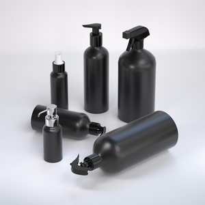 150ml 200ml Matte Black Aluminum Bottles with Spray Lid for Lotion Oil Hand Wash <b>Wine</b> Juice Coffee-Customizable Sizes - Product Image 1