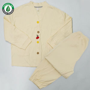 Ensembles de pyjamas pour femmes en coton biologique 100% vente en gros sur mesure, ensembles de vêtements de nuit écologiques en coton biologique 100% pour femmes - Product Image 6