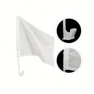 Bandera para Ventana de Auto, Personalizada con Logotipo, de Poliéster, Sublimada, Doble Cara, Impermeable, Ecológica, con Asta de PVC, Entrega Rápida, Gran Venta - Product Image 3