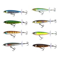 Leurre vierge transparent en ABS ALPHA 10cm 10g avec double hélice, non peint, pour montage DIY, type crayon, appât dur