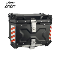 Top Case Moto 45L AYAY en Aluminium X-Embossé, Nouveau Coffre Arrière Étanche à Dégagement Rapide, Base Anti-Collision pour Scooter