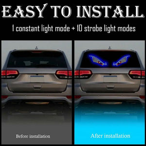 Luz Decorativa USB para el Parabrisas Trasero del Coche, Intermitente Dinámico, <span class=keywords><strong>Ojos</strong></span> de Diablo, <span class=keywords><strong>Ojos</strong></span> de <span class=keywords><strong>Demonio</strong></span> LED Universales para Coche - Product Image 4