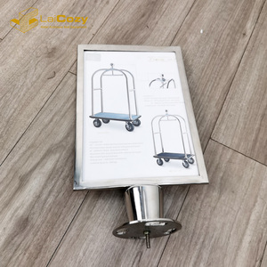 호텔 인파 통제 스탠션 포스트 사인보드 A4 바닥 환영 스탠드 사인 홀더 - Product Image 5