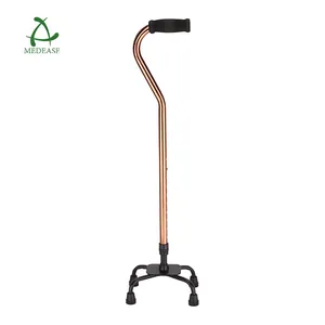MEDEASE 알루미늄 쿼드 지팡이 장애인 지팡이 및 지팡이를 위한 4 개의 다리 걷는 지팡이