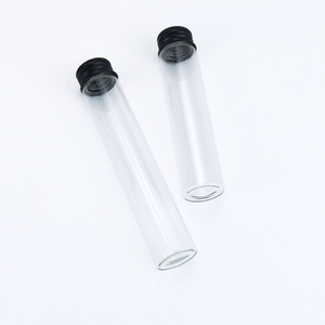 120mm Low Boron Silicate Glass Storage <b>Tube</b> Clear <b>Tube</b> with Screw Lid for 109mm King Size Rolled Cone <b>Cigarette</b> Storage - Product Image 1