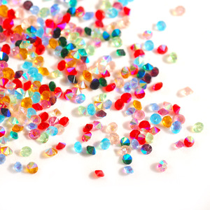 <span class=keywords><strong>Micro</strong></span>-strass en verre à double pointe couleur <span class=keywords><strong>AB</strong></span> de 1,2 mm pour accessoires de perçage à ongles DIY - Product Image 5