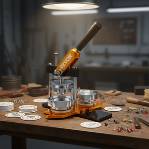 Machine à fabriquer des badges et boutons manuels Vevor de 3 pouces avec kit de presse et 100 pièces gratuites pour usage publicitaire - Product Image 2