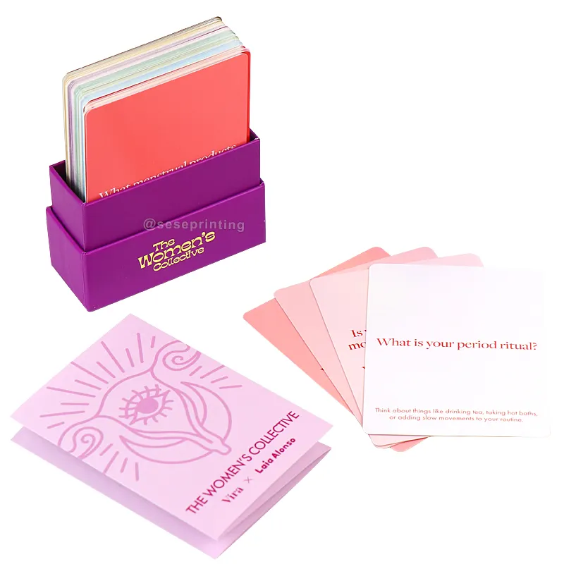 女性のコレクションのためのカスタムデザインプレイゲームカード会話スターター質問ゲームカード