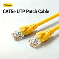 Cable de Conexión Ethernet CAT5 - Cable de Comunicación de Red de Alta Velocidad, Cobre 23AWG UTP, Conector RJ45 con Revestimiento de PVC