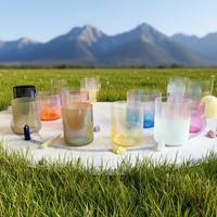 Vente en gros de bols chantants en cristal de quartz, personnalisables avec pierres précieuses, bols chantants d'alchimie, tons des chakras, instrument de guérison sonore